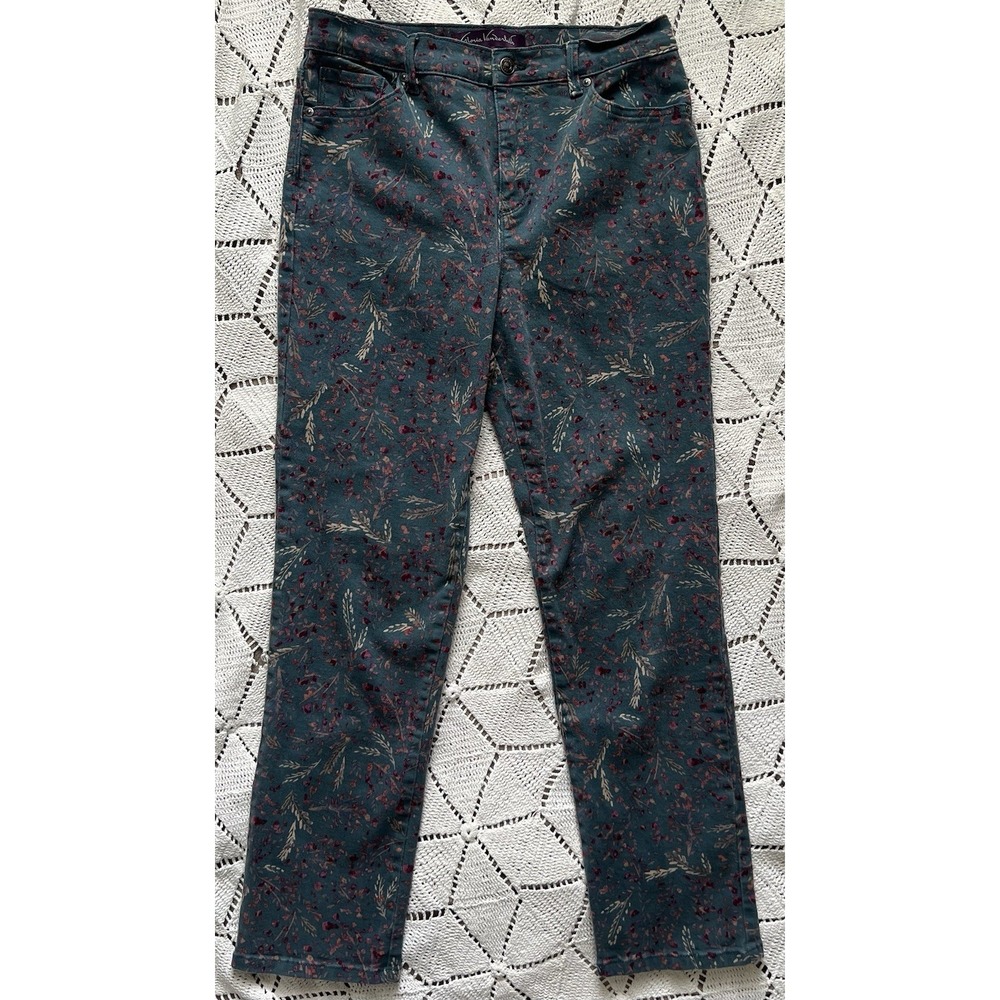 Women's‎ Cottagecore Woodland Floral Jeans Size 8 Amanda Vintage Vibe Nature - Picture 3 of 8